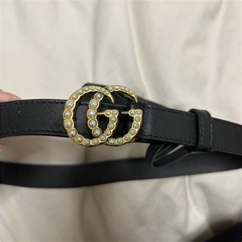 gucci belt pearl|gucci pearl belt poshmark.